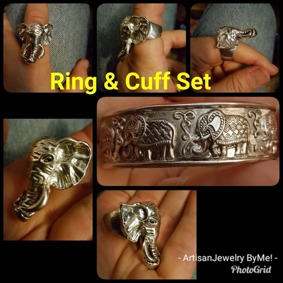 Sale Artisan Elephant HandmadeBracelet&Ring Sets - Picture 10 of 14
